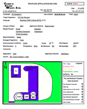 Pesticide Application Record Sample